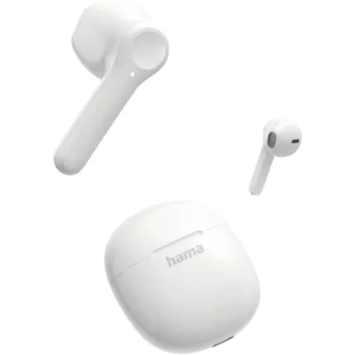 Hama Earbuds In-Ear Kopfhörer Action One 221774 | Bluetooth 5.3 | True Wireless | Headset mit Mikrofon | Ladebox | Weiß
