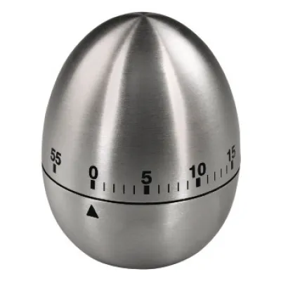 Xavax Eieruhr 95302 Edelstahl Kurzzeitwecker | Analog | 55 mm Höhe | Küchentimer | Silber