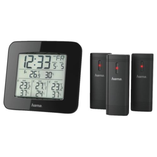 Bild: Hama El. Wetterstation 3 Sensoren EWS-Trio 186311 sw