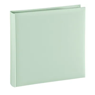 Hama Fotoalbum Jumbo 2729 | Fine Art Album 30x30 cm | 80 weiße Seiten | für 320 Fotos | Pastellgrün