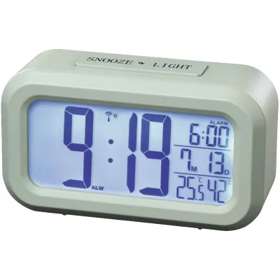 Hama Funkwecker RC 660 | Digitale Weckuhr | Funkgesteuert | Datumsanzeige | Temperatur | Nachtlicht | Mintgrün