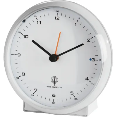 Hama Funkwecker 186318 Elegance Pro | geräuscharm | Funksteuerung | Nachweckautomatik | Beleuchtung | Weiß