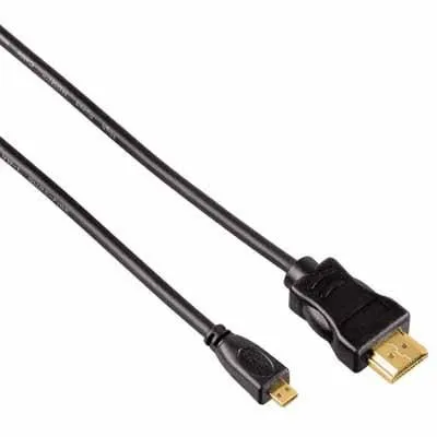 Hama HDMI Micro Kabel 74239 | High Speed HDMI auf Micro HDMI | 0,5m | Ethernet | vergoldet | schwarz