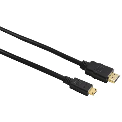 Hama High Speed HDMI Kabel 74229 | HDMI Typ A auf Mini HDMI Typ C | 2m | vergoldete Kontakte | Ethernet | schwarz