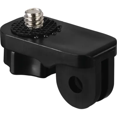 Hama Kameraanschlussadapter 4467 | Adapter 1/4 Zoll für GoPro Zubehör | Stativgewinde | Version II | Schwarz