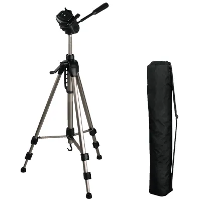 Hama Kamerastativ Star 62 4162 | Dreibeinstativ 160cm | 3-Wege-Kopf | Schnellkupplung | Aluminium | 3,5kg | silber