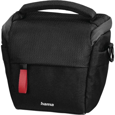 Hama Kameratasche Matera 100 Colt 121335 | Fototasche für Digitalkamera | Schultergurt | recyceltes Polyester | schwarz