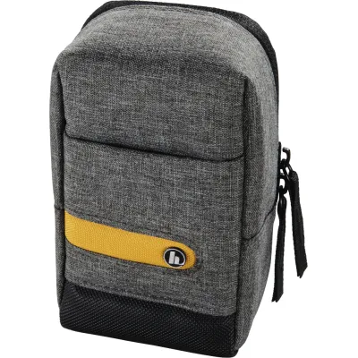 Hama Kameratasche Terra 90M 121302 | für Fotokameras | recyceltes Polyester | Gürtelschlaufe & Nackengurt | Grau