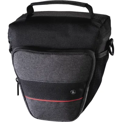 Hama Kameratasche Valletta 110 Colt | 185077 | Fototasche für Kamera mit Objektiv | Schultergurt | Kunststoff | Schwarz