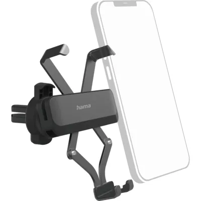 Hama Kfz-Handyhalterung 201511 | Smartphone Halter Auto Lüftung | universal bis 9cm | neigbar | Aluminium
