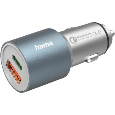 Hama Kfz-Schnellladegerät 00201639 | Auto Ladegerät 38W | USB-C Power Delivery | USB-A Quick Charge 3.0 | 2-Port
