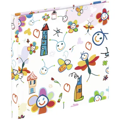 Hama Fotoalbum Kritzelkratzel 2677 | 18x18 cm | 30 weiße Seiten | Buchalbum zum Selbstgestalten | bunt