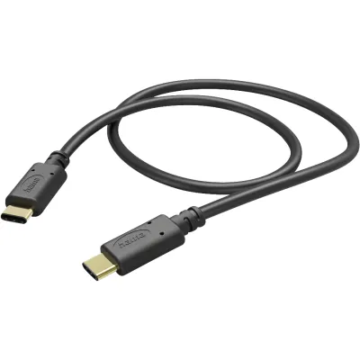 Hama USB-C zu USB-C Kabel 201591 | Ladekabel 1,5 m | vergoldete Kontakte | schnelles Laden | schwarz