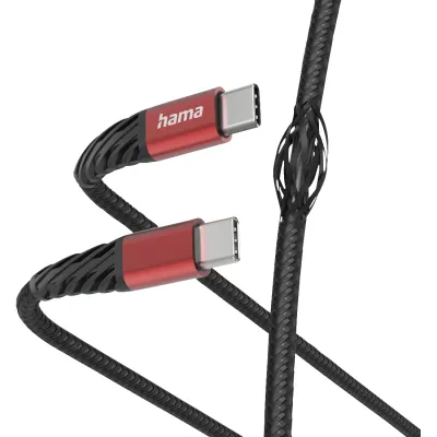 Hama USB-C auf USB-C Kabel 201542 | 1,5m Ladekabel | Extreme Serie | Nylon geflochten | Kevlar | Aluminium-Stecker