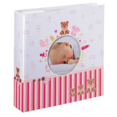 Hama Fotoalbum Memo Moni 1925 | Einsteckalbum für 200 Fotos 10x15 cm | Babyalbum mit Beschriftungsfeld | Kinderalbum