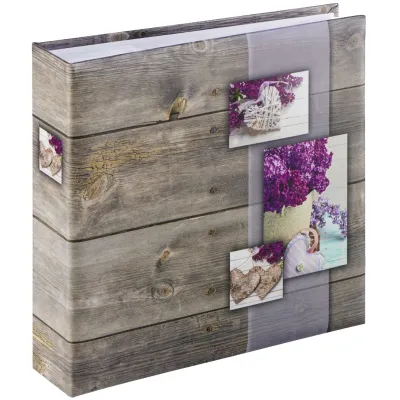 Hama Fotoalbum Rustico 2169 | Einsteckalbum für 200 Fotos 10x15 cm | Landhaus Stil | flieder