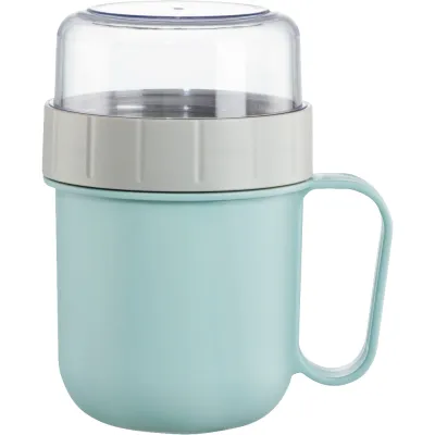 Hama Müslibecher To Go 181582 | 2 Fächer | 700 ml | auslaufsicher | Joghurt | Müsli | BPA-frei | spülmaschinengeeignet