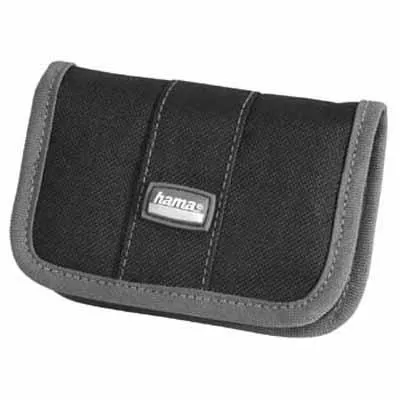 Hama Multi Card Case Mini 49916 | Speicherkarten Etui für SD, CF, MemoryStick, MMC, xD | Nylon | schwarz/grau
