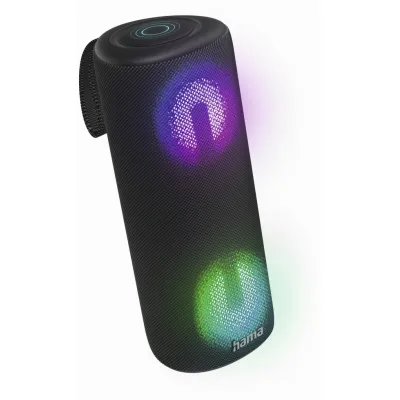 Hama Bluetooth Lautsprecher Pipe 3.0 188202 | kabellos | 24W Stereo | RGB LED-Licht | IPX5 | USB-C | 14h Akku | Outdoor