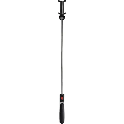 Hama Selfie-Stick Funstand 57 4316 | Bluetooth Fernauslöser | Tripod-Stativ | Teleskop 16–57 cm | Schwarz