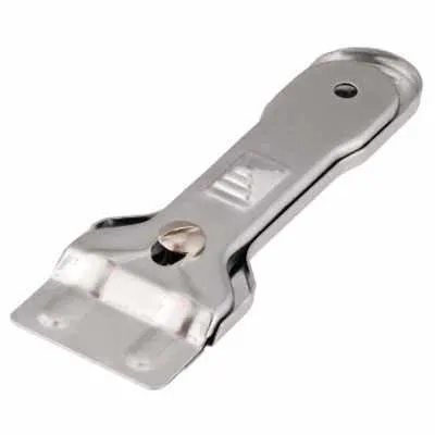 Xavax Spezial-Glasschaber 110753 | Glaskeramik-Kochfeld Schaber | einziehbare Klinge | Metallgehäuse | Silber