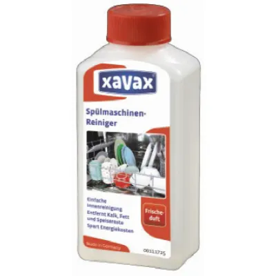 Xavax Spülmaschinenreiniger 111725 | entfernt Kalk, Fett & Speisereste | Frischeduft | 250ml