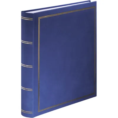 Hama Fotoalbum Super-Jumbo London 00007156 | XXL Fotobuch 34x35 cm | 80 weiße Seiten | Kunstleder | für 480 Fotos | Blau