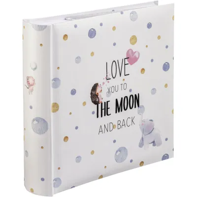 Hama Fotoalbum 3863 | Babyalbum To The Moon | 10x15 cm | 200 Fotos Einsteckalbum | Kinder Fotobuch für Mädchen & Jungen