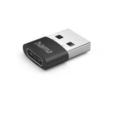 Hama USB-C-Adapter 201532 | USB-A Stecker auf USB-C Buchse | 3 Stück | OTG | USB 2.0 | 480 Mbit/s | Schwarz