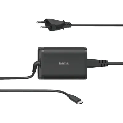 Hama Universal USB-C Notebook-Netzteil 00200006 | 65W Power Delivery | 5-20V | Schnellladegerät | für Laptop, Ultrabook