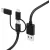 Bild: Hama 3in1 Multi-Ladekabel 201536 | USB-A auf Lightning, USB-C, Micro-USB | Schnellladekabel | 1,5 m | Schwarz