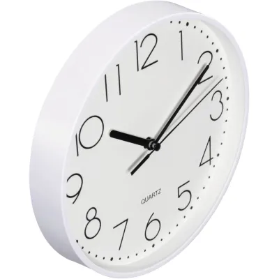 Hama Wanduhr Salina 00185867 | geräuscharm ohne Ticken | Quarzuhr analog | Ø 22 cm | große Ziffern | Glas | Weiß