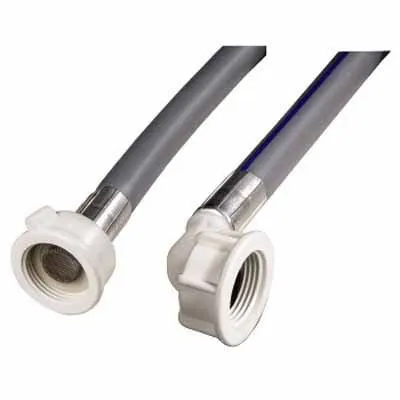 Xavax Kaltwasser-Zulaufschlauch 110952 | 1,5 m | 3/4 Zoll gerade/abgewinkelt | Waschmaschine | Grau