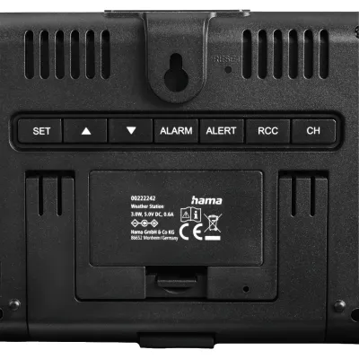 Hama Wetterstation Usedom 222242 | Funkuhr | Außentemperatur | Hygrometer | Frostalarm | Wecker | Wetterprognose