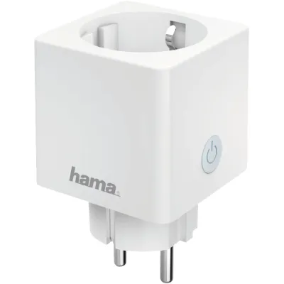 Hama WLAN-Steckdose Mini 176573 | WiFi Smart Plug 3680W 16A | Alexa Google Sprachsteuerung | App-Steuerung | IP20