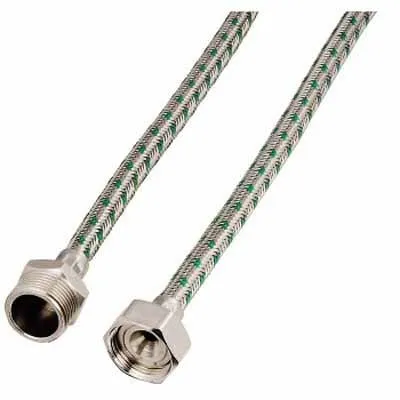 Xavax Panzer-Zulaufschlauchverlängerung 1m | 3/4 Zoll | Edelstahl | für Waschmaschine, Spülmaschine, Kühlschrank