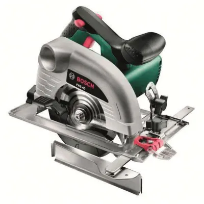 Bosch Handkreissäge PKS 40 06033C5000 | 850 W | 130 mm Sägeblatt | 40 mm Schnitttiefe | Parallelanschlag | Grün