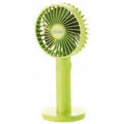 Handventilator UNOLD 86626 Breezy II green mit Akku USB-Ladekabel Standfuß