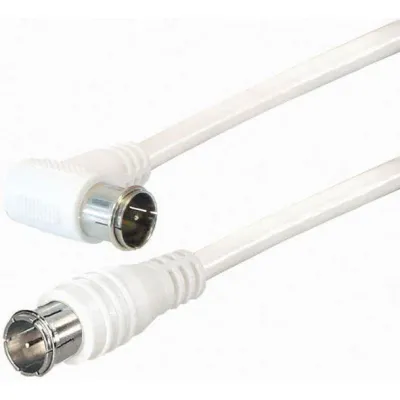 Hapena Antennen-Kabel 5m ws 12151 Quick-F-Stecker einseitig gewinkelt 95dB