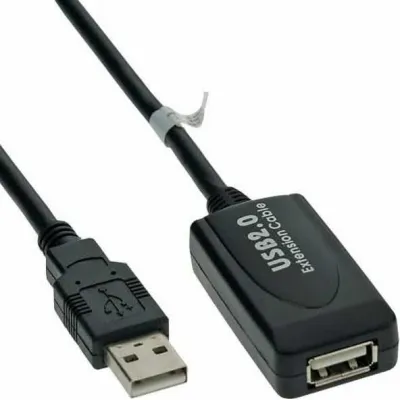 Hapena USB-Verlängerung 10m USB2AAVA10 | USB 2.0 Aktiv | A-Stecker auf A-Kupplung | 480 Mbit/s