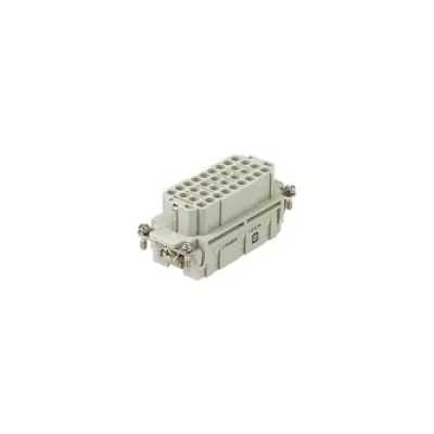 HARTING Buchseneinsatz Han 32EE 09320323101 | Crimpanschluss 32-polig+PE | 16A 500V | Thermoplast | RAL 7032