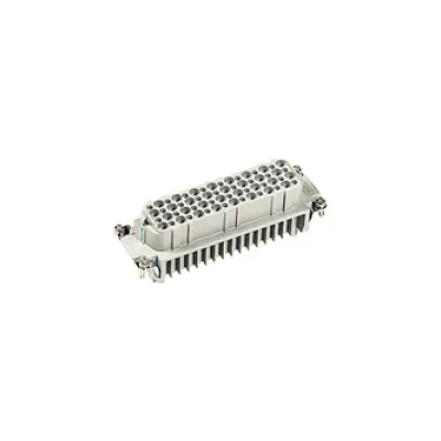 HARTING Buchseneinsatz Crimpanschluss 09210643101 | Han 64D | 64-polig + PE | 10A 250V | Thermoplast | kieselgrau