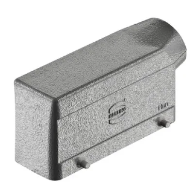 HARTING Tüllengehäuse 19300241515 Han 24B-gs-M25 | 2x24DD | Aluminium-Druckguss | IP65 | seitlicher Kabeleingang | grau