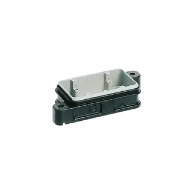 Harting Anbaugehäuse Han 6HPR-agg-SV 09400060311 | Rechtecksteckverbinder Gehäuse | Aluminium Druckguss | IP65 | schwarz