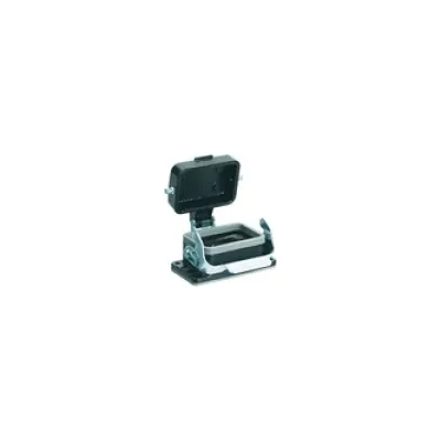 HARTING Gehäuse Han 6M-agg-LB-K 09370060318 | Anbaugehäuse | Alu Druckguss | IP65 | Klappdeckel | schwarz
