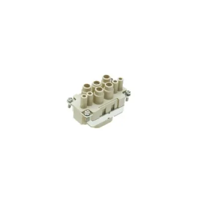 HARTING Kontakteinsatz Han K4/4-F 09380082702 | Buchse 8-polig | 63A 690V | Rechtecksteckverbinder | Thermoplast