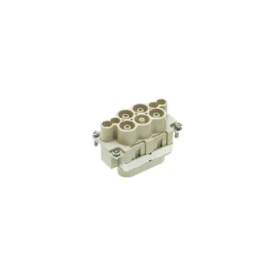 HARTING Kontakteinsatz Han K4/4-M 09380082602 | 8-polig Stift | 63A | 690V | Axialschraub/Käfigzugfeder | Thermoplast