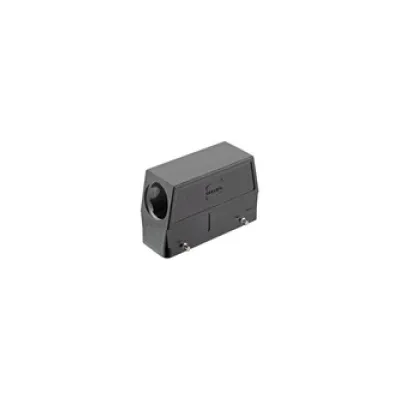 HARTING Tüllen-Gehäuse 09370240521 | Han 24B | Aluminium-Druckguss | seitlicher Kabelausgang | PG29 | IP65 | schwarz