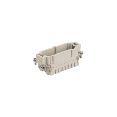 HARTING Han 16E Stifteinsatz 09330162602 | Crimpanschluss | 16-polig + PE | 500V 16A | Thermoplast | RAL 7032 Kieselgrau