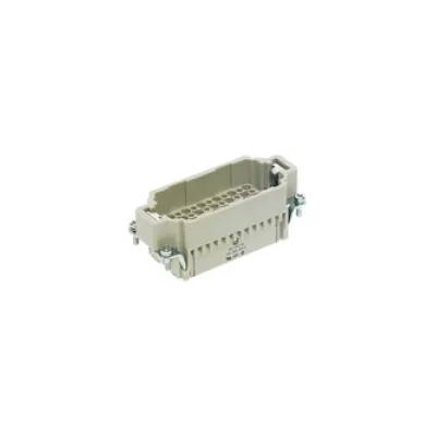 HARTING Kontakteinsatz Crimp 09160723001 | Han 72DD Stifteinsatz 72-polig+PE | 250V 10A | Baugröße 16B | RAL 7032